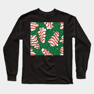 Christmas Tree Snack Cake Green Long Sleeve T-Shirt